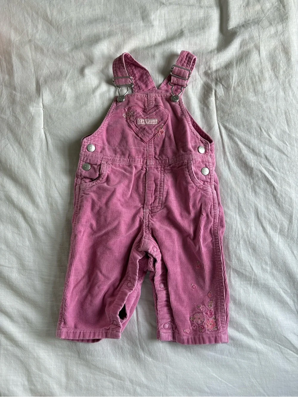 Vintage Carter's Pink Corduroy Girls Overalls